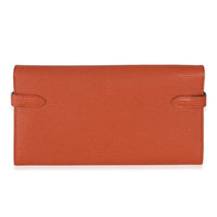 Hermès Brique Chevre Mysore Kelly Longue Wallet PHW Wallet bv