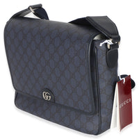 Gucci Blue Black Tender GG Supreme Dollar Calfskin Ophidia Messenger Bag Handbag 2