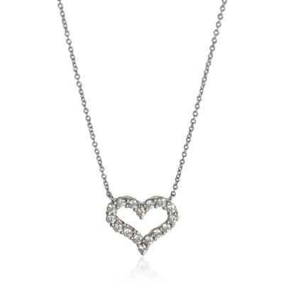 Tiffany & Co. Platinum Diamond Heart Pendant fv