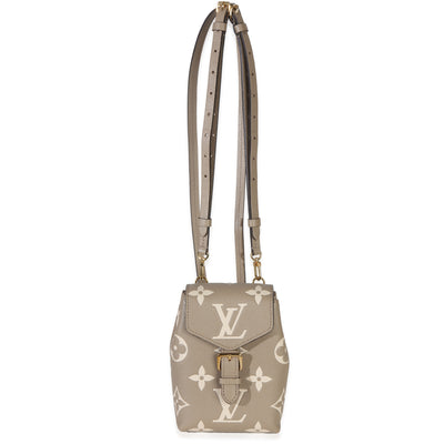 Louis Vuitton Tourterelle Empreinte Giant Monogram Tiny Backpack Handbag fv