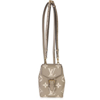 Louis Vuitton Tourterelle Empreinte Giant Monogram Tiny Backpack Handbag fv
