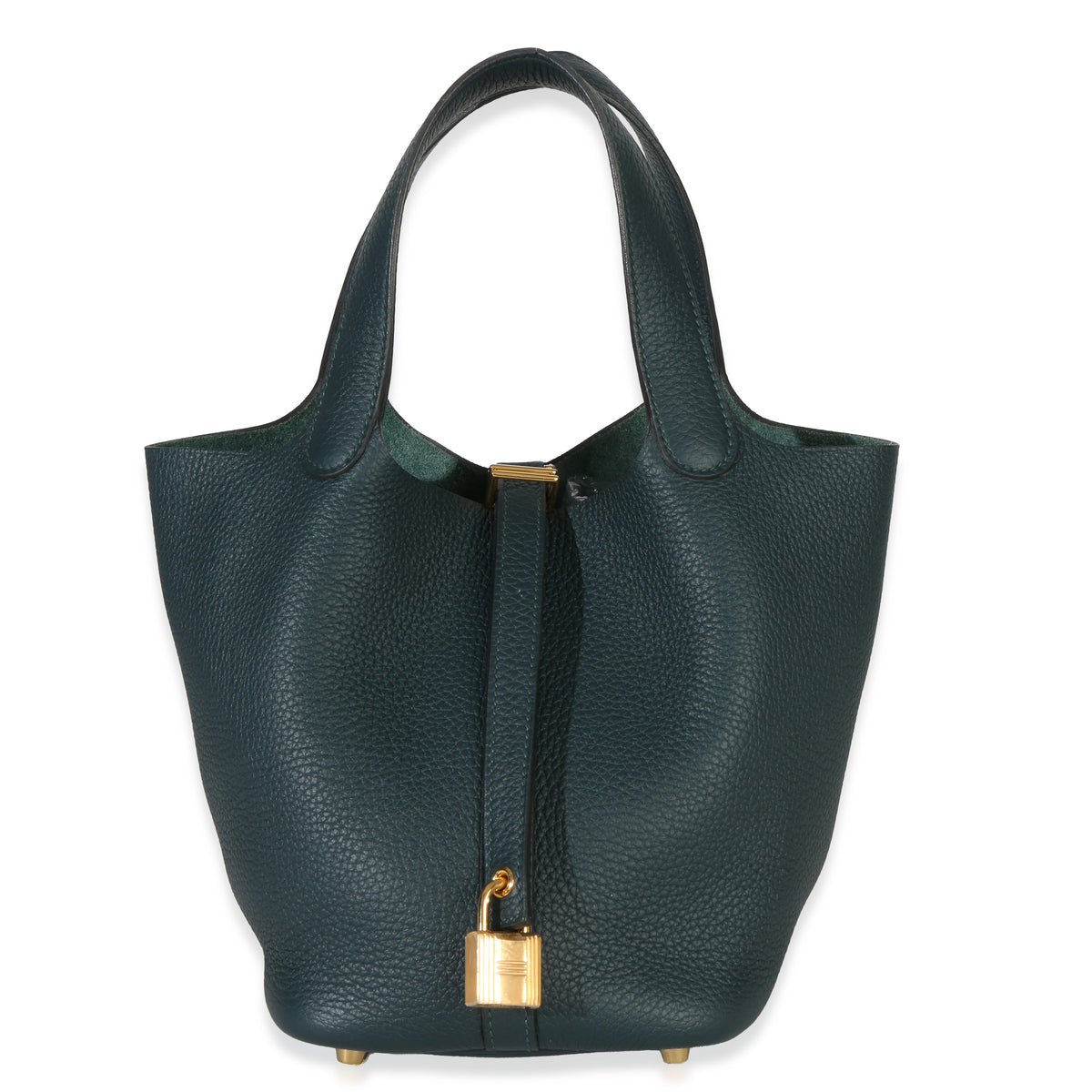 Hermès Vert Cypress Clemence Picotin Lock 18 GHW Handbag id