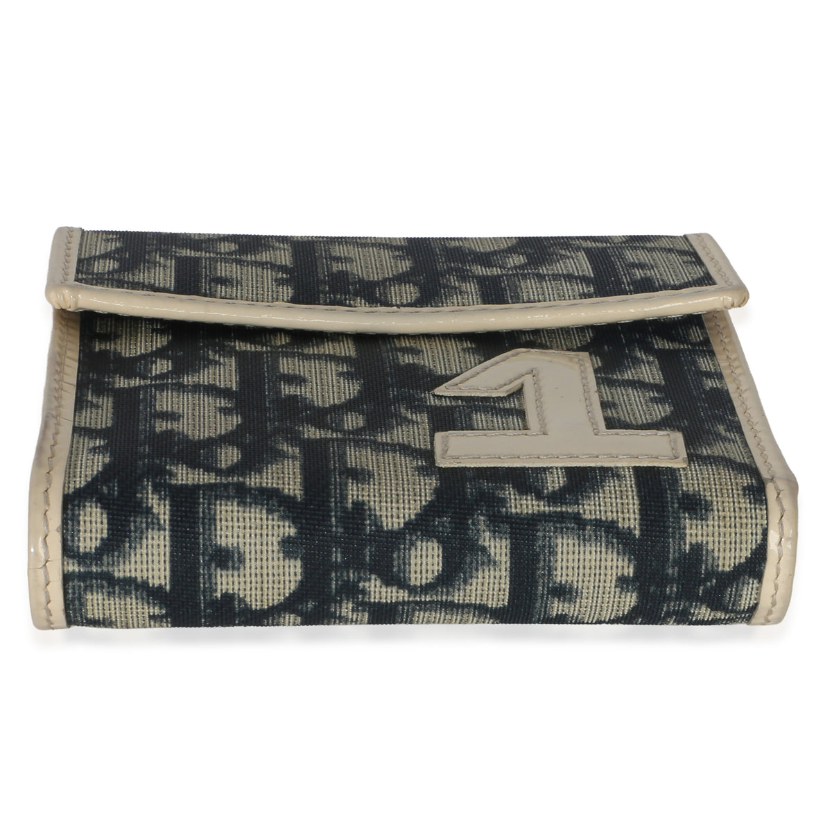 Christian Dior Vintage Blue White Diorissimo Canvas 1 Trifold Wallet Wallet av