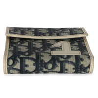 Christian Dior Vintage Blue White Diorissimo Canvas 1 Trifold Wallet Wallet av