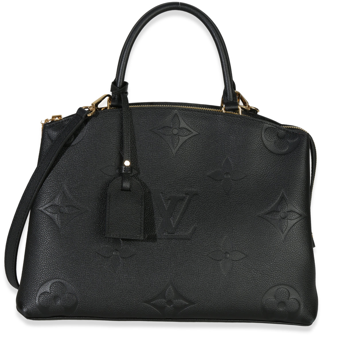 Louis Vuitton Black Monogram Empreinte Giant Grand Palais Handbag fv