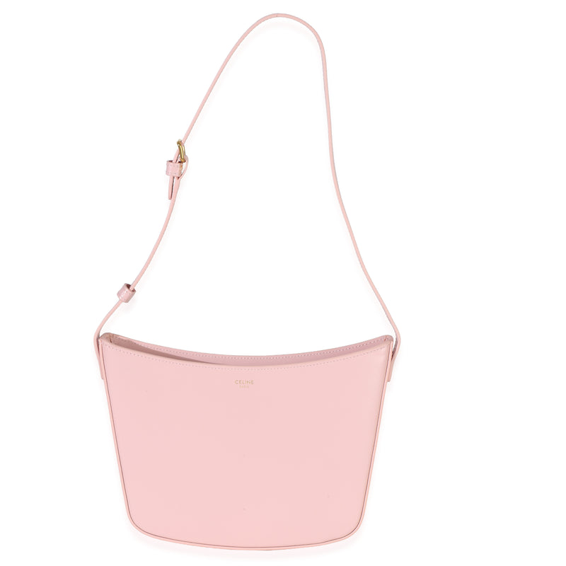 Celine Pink Shiny Calfskin Medium Croque Hobo Handbag id