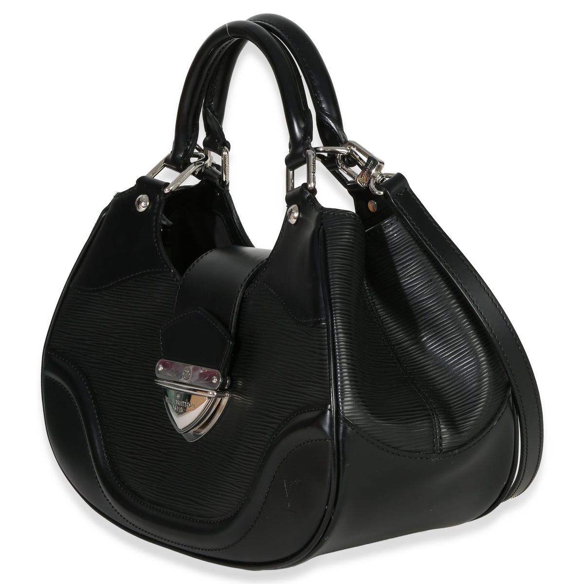 Louis Vuitton Black Epi Leather Montaigne Shoulder Bag Handbag pv