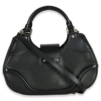 Louis Vuitton Black Epi Leather Montaigne Shoulder Bag Handbag stamp