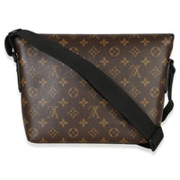 Louis Vuitton Monogram Macassar Canvas Magnetic Messenger Handbag bv