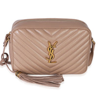 Saint Laurent Beige Calfskin Matelasse Monogram Lou Camera Bag Handbag id