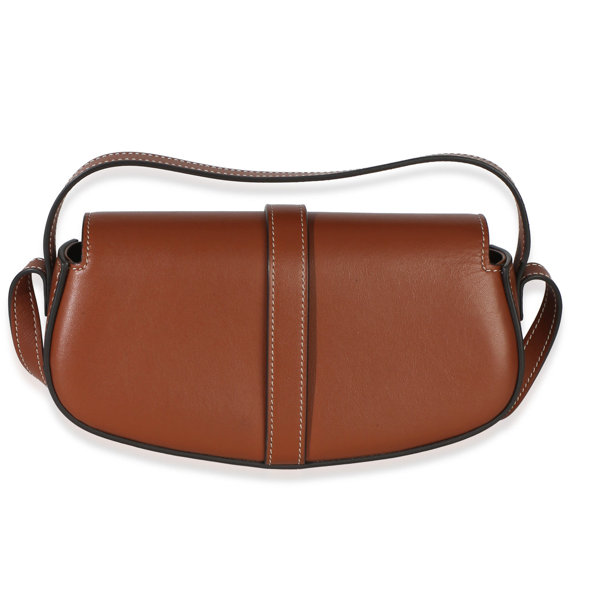 Celine Brown Smooth Calfskin Tabou Clutch On Strap Handbag 4