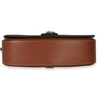 Celine Brown Smooth Calfskin Tabou Clutch On Strap Handbag 5
