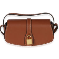 Celine Brown Smooth Calfskin Tabou Clutch On Strap Handbag fv