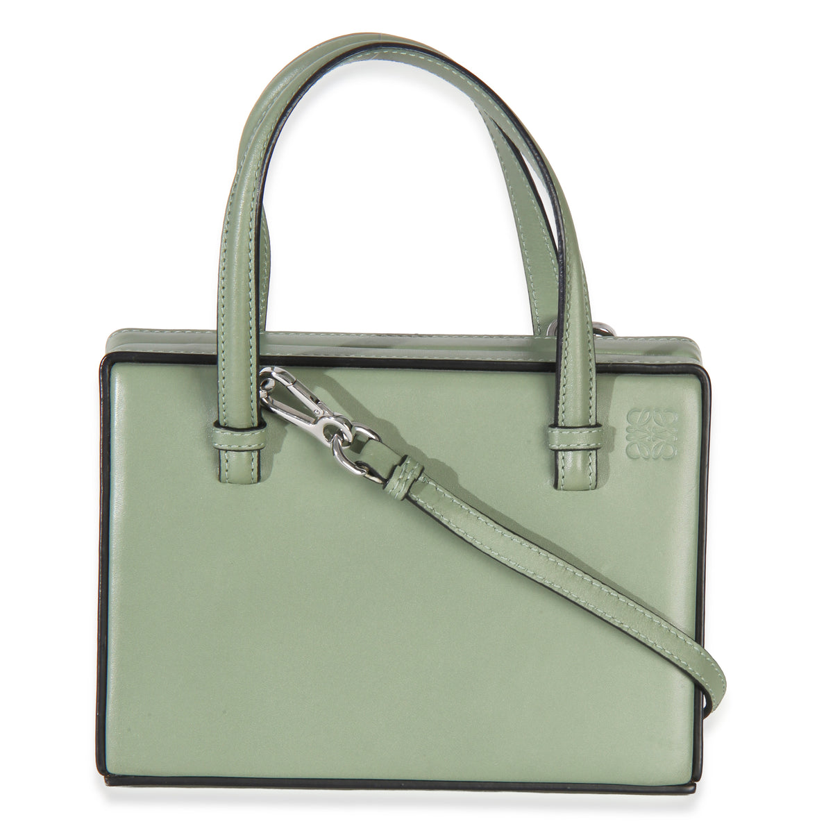 Loewe Green Calfskin Top Handle Postal Bag Handbag 4
