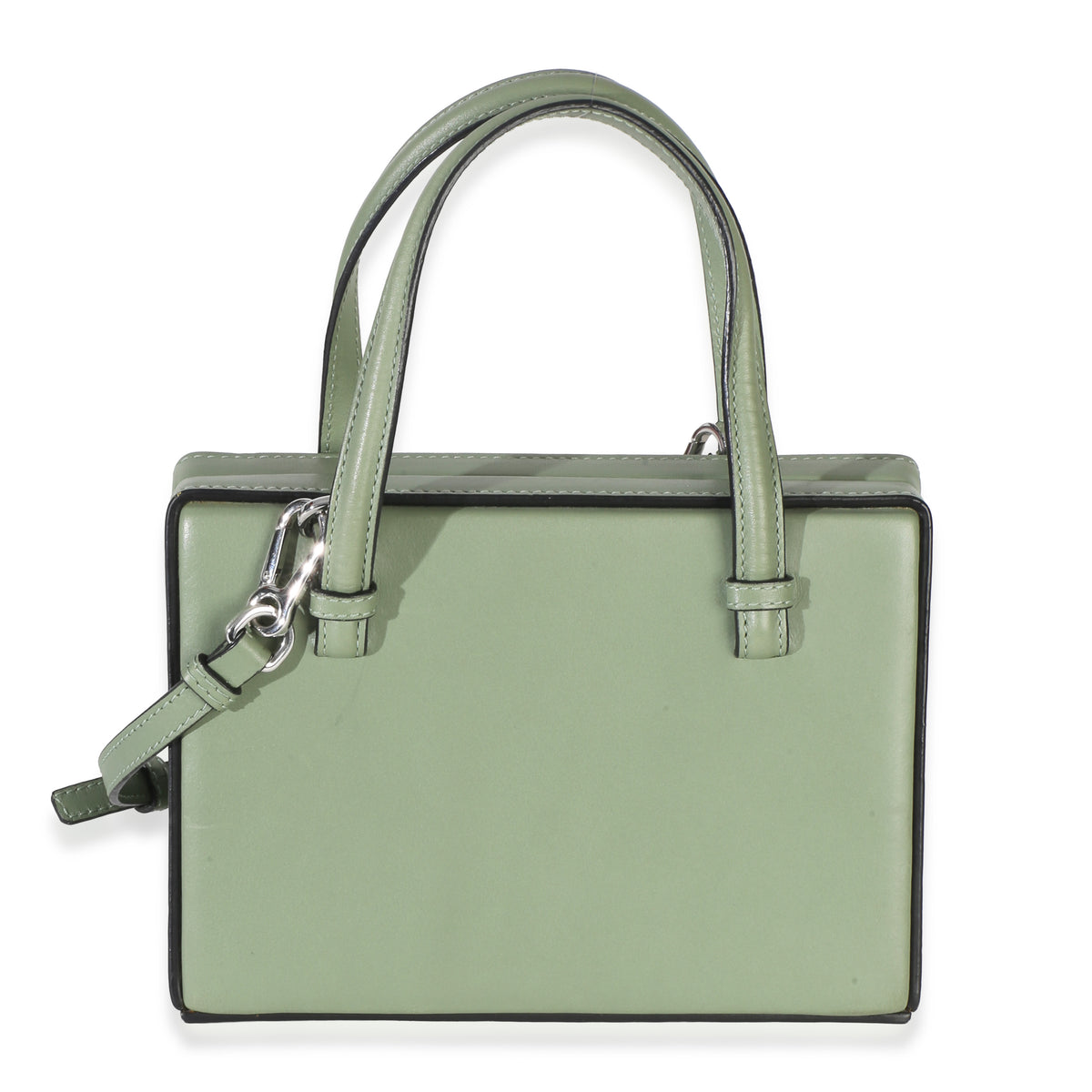 Loewe Green Calfskin Top Handle Postal Bag Handbag fv
