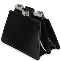 Fendi Black Patent Petite Peekaboo Cut Chain Shoulder Bag Handbag 2