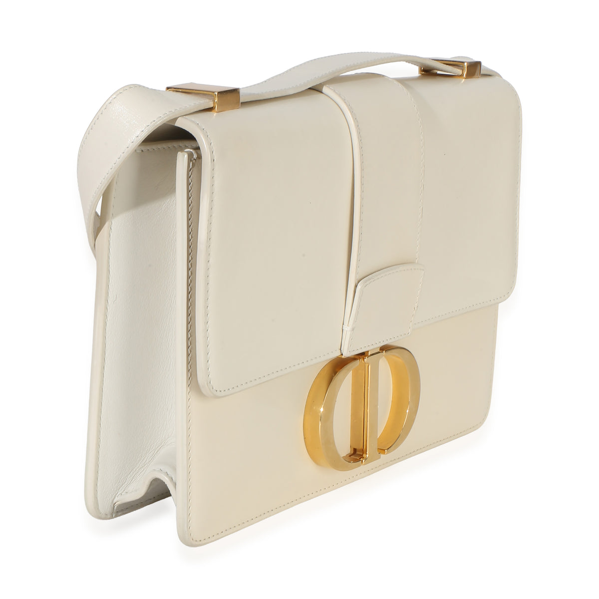 Christian Dior White Smooth Box Calfskin 30 Montaigne Flap Handbag 3