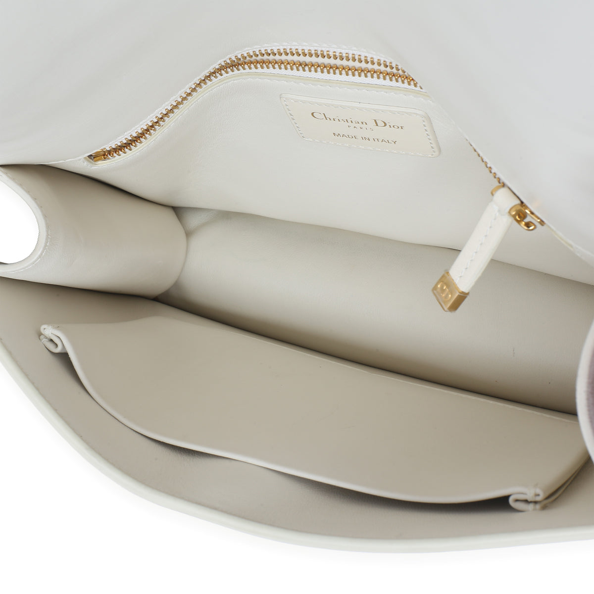 Christian Dior White Smooth Calfskin 30 Montaigne Flap Bag Handbag 8