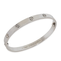 Cartier White Gold Love Bracelet