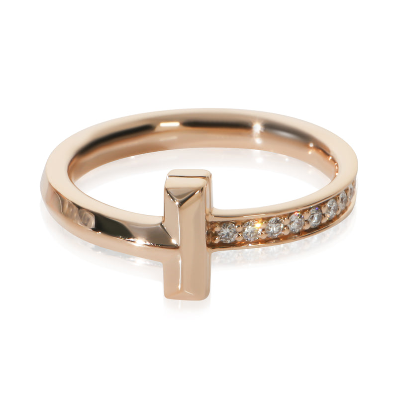 Tiffany & Co. Rose Gold Diamond Tiffany T T1 Ring fv