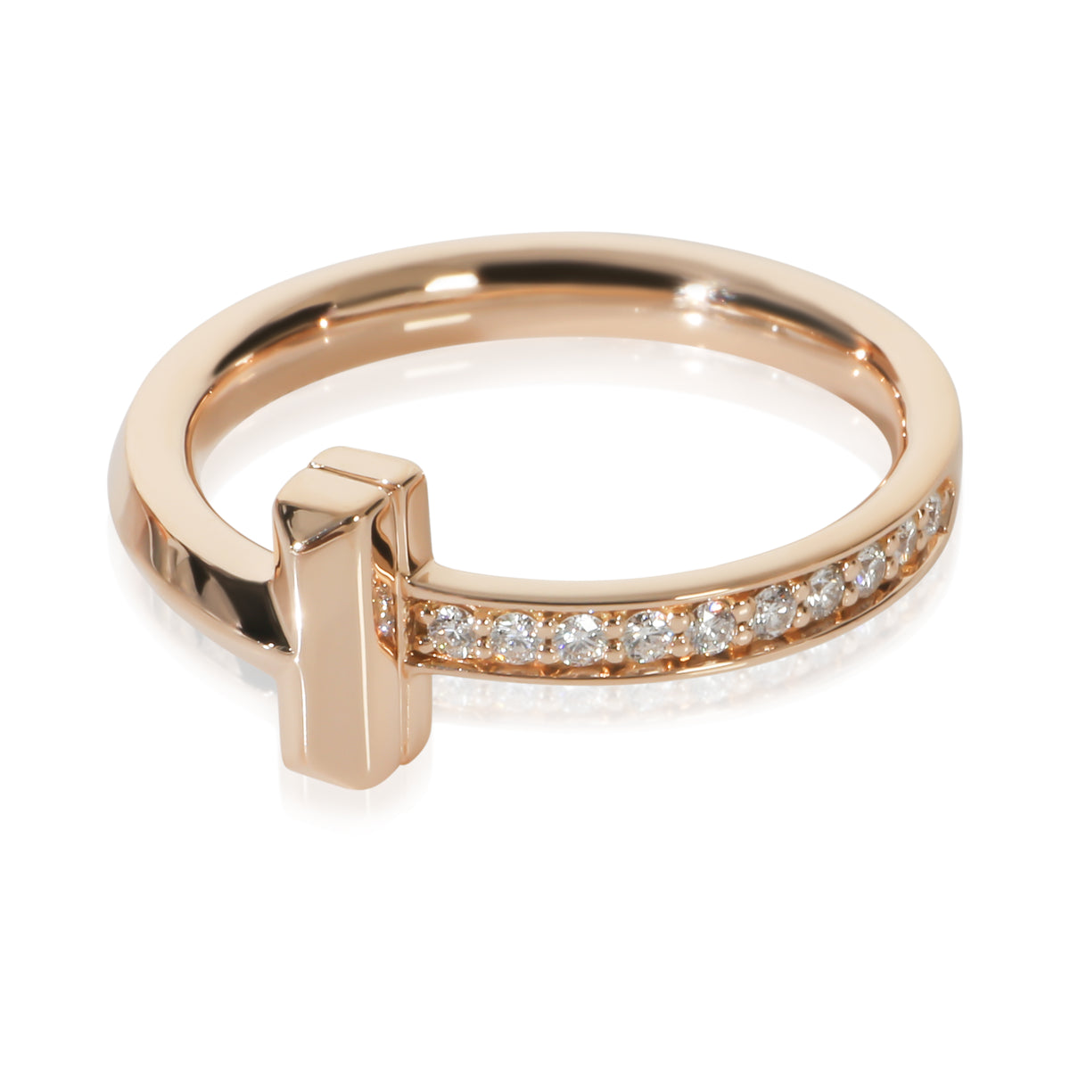 Tiffany & Co. Rose Gold Diamond Tiffany T T1 Ring sv