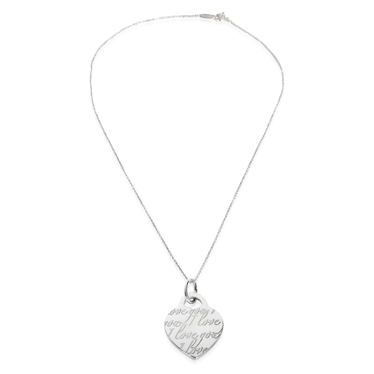 Tiffany & Co. Sterling Silver  Notes Heart Pendant