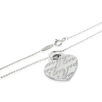 Tiffany & Co. Sterling Silver  Notes Heart Pendant