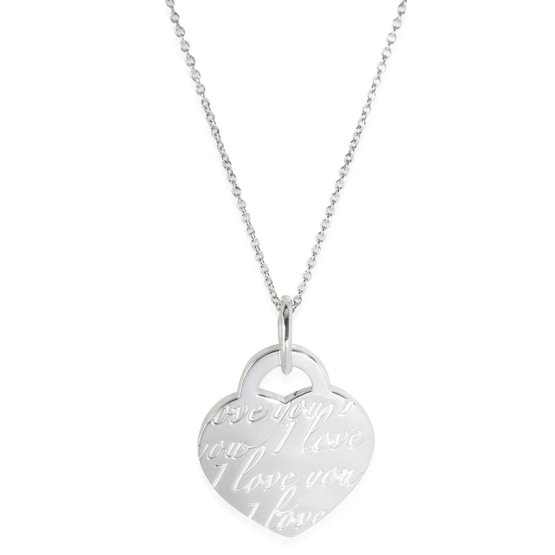 Tiffany & Co. Sterling Silver  Notes Heart Pendant