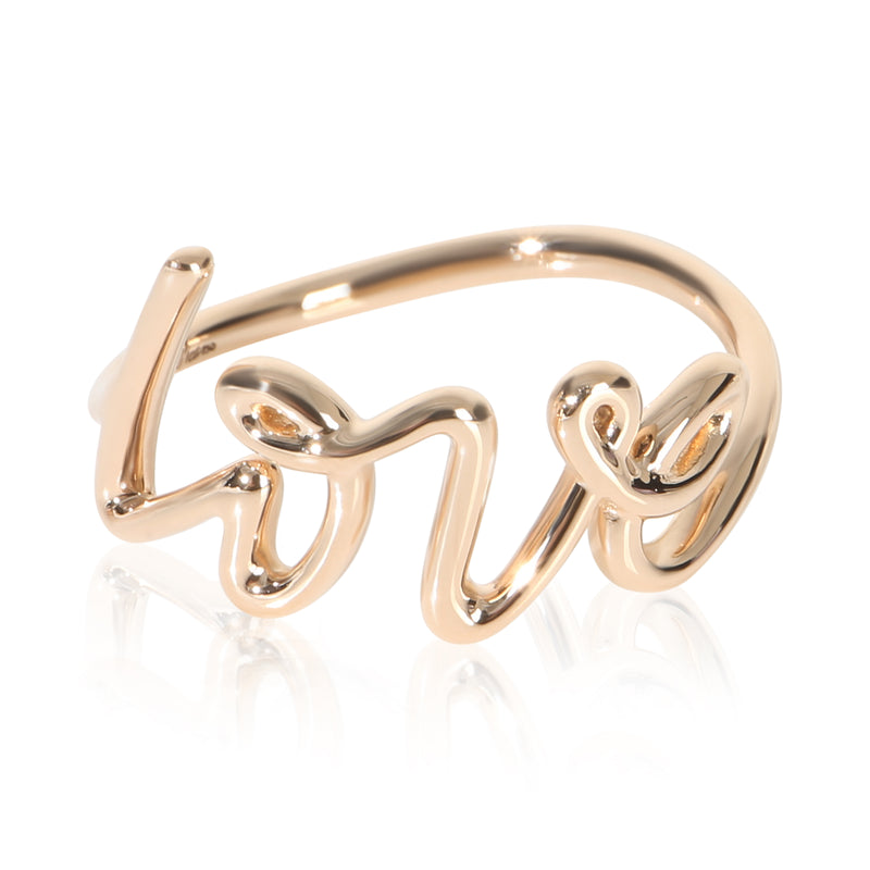 Tiffany & Co. Rose Gold  Small Model Paloma Picasso Graffiti Love Ring fv