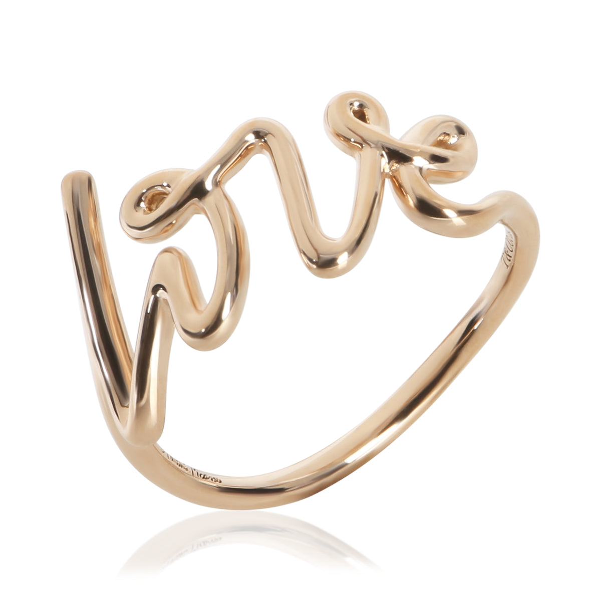 Tiffany & Co. Rose Gold  Small Model Paloma Picasso Graffiti Love Ring bv