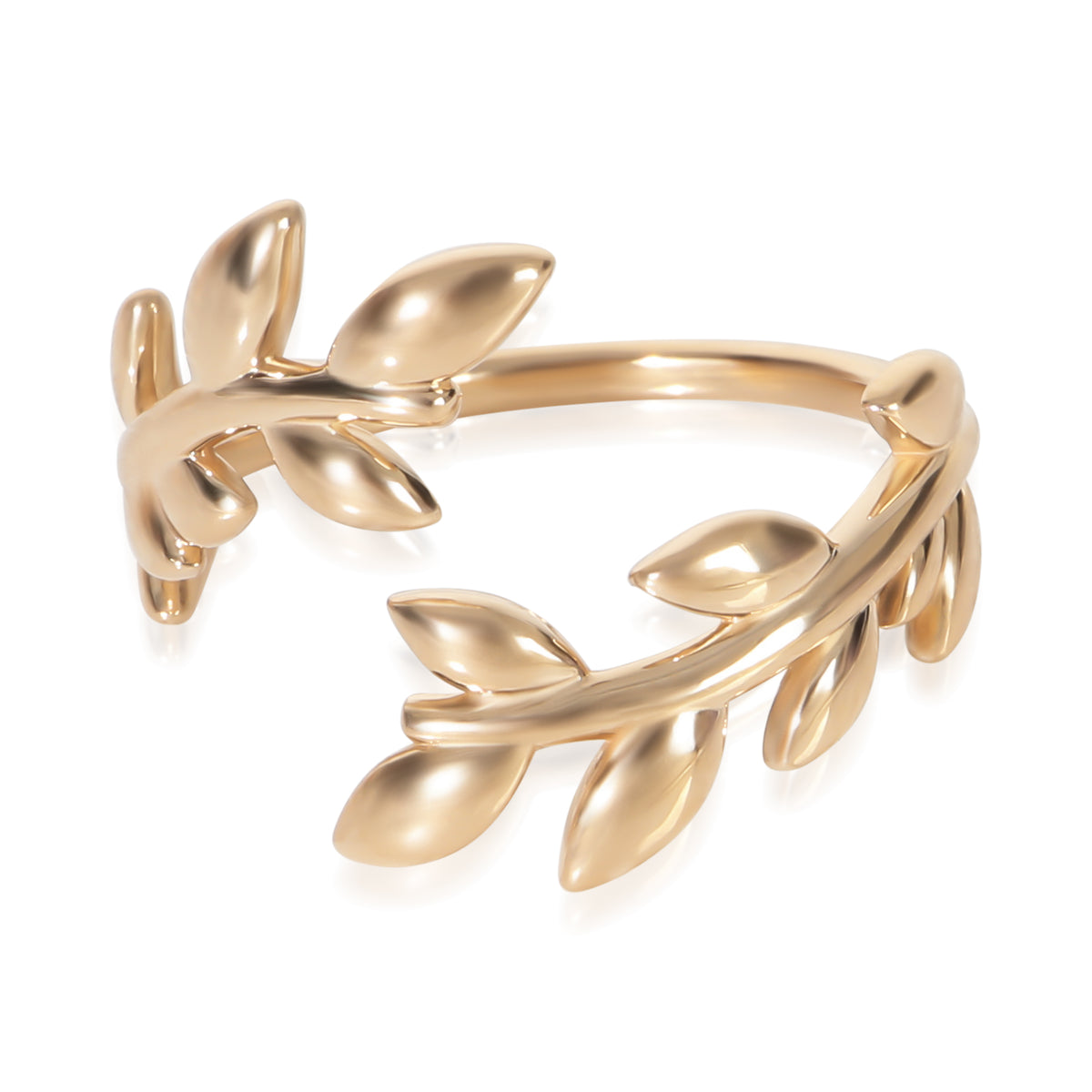 Tiffany & Co. Rose Gold  Paloma Picasso Olive Leaf Bypass Ring fv