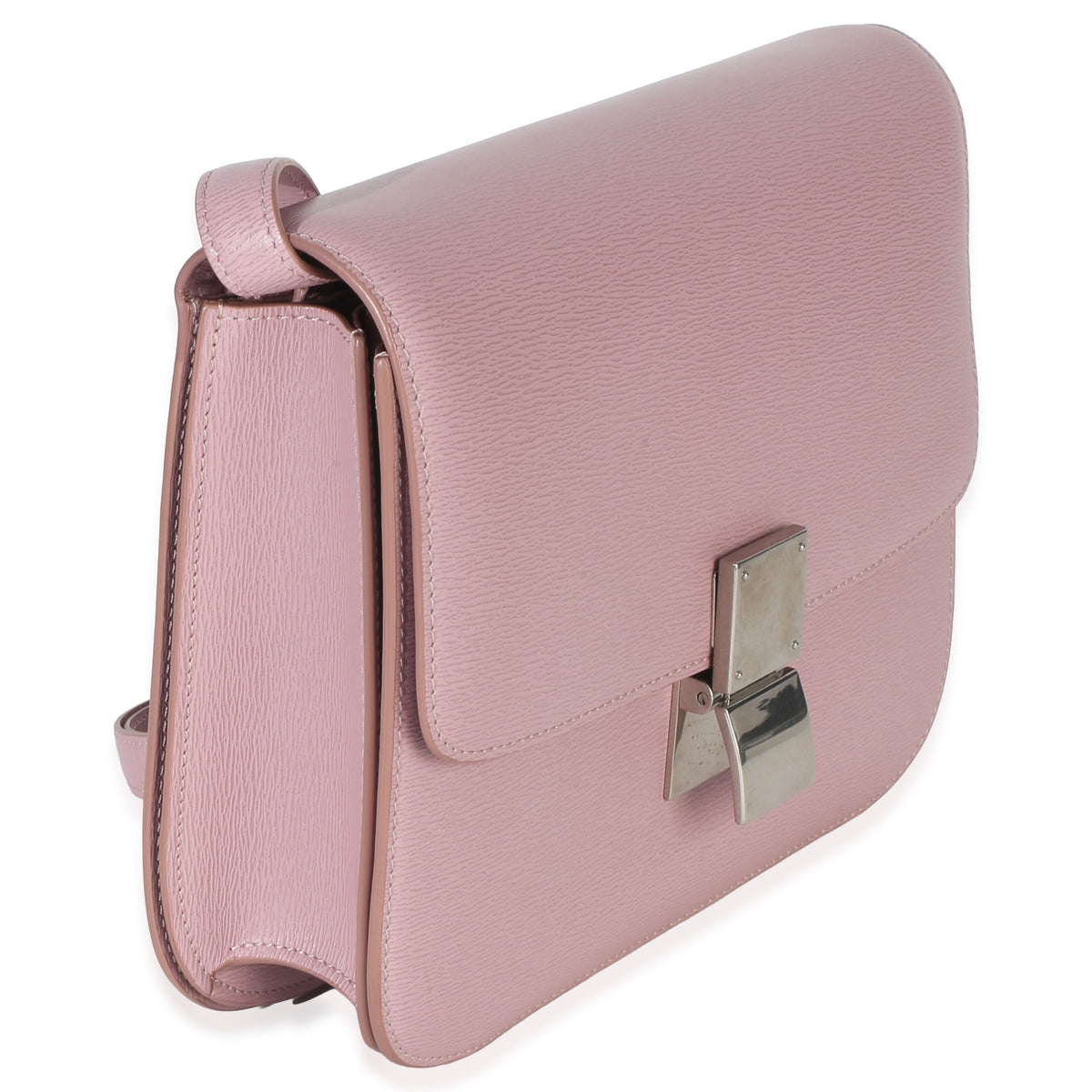 Celine Pink Textured Calfskin Small Box Bag Handbag 3