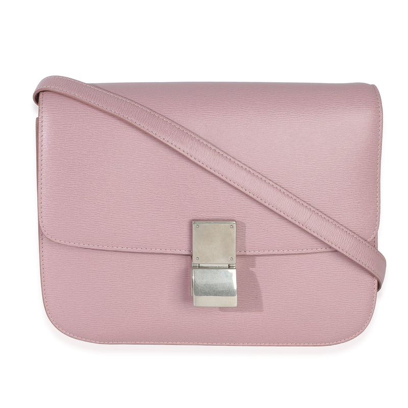 Celine Pink Textured Calfskin Small Box Bag Handbag fv