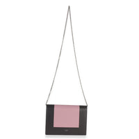 Celine Grey Pink Smooth Calfskin Frame Evening Clutch On Chain Handbag 8