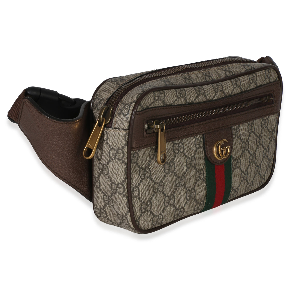 Gucci Brown Soft GG Supreme Monogram Medium Ophidia Belt Bag Handbag 3
