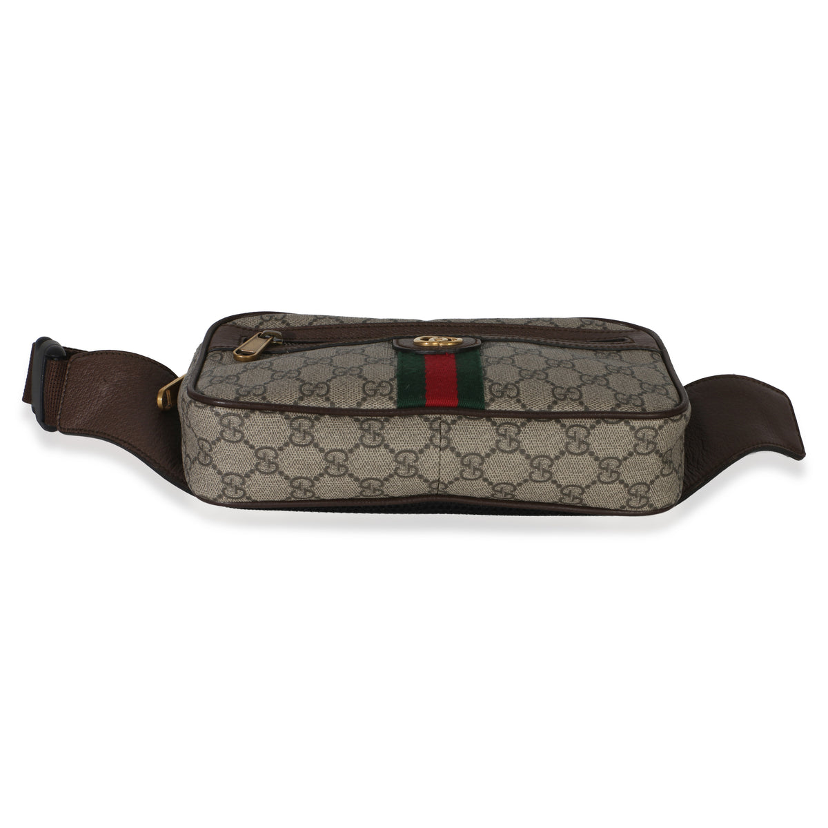 Gucci Brown Soft GG Supreme Monogram Medium Ophidia Belt Bag Handbag 5