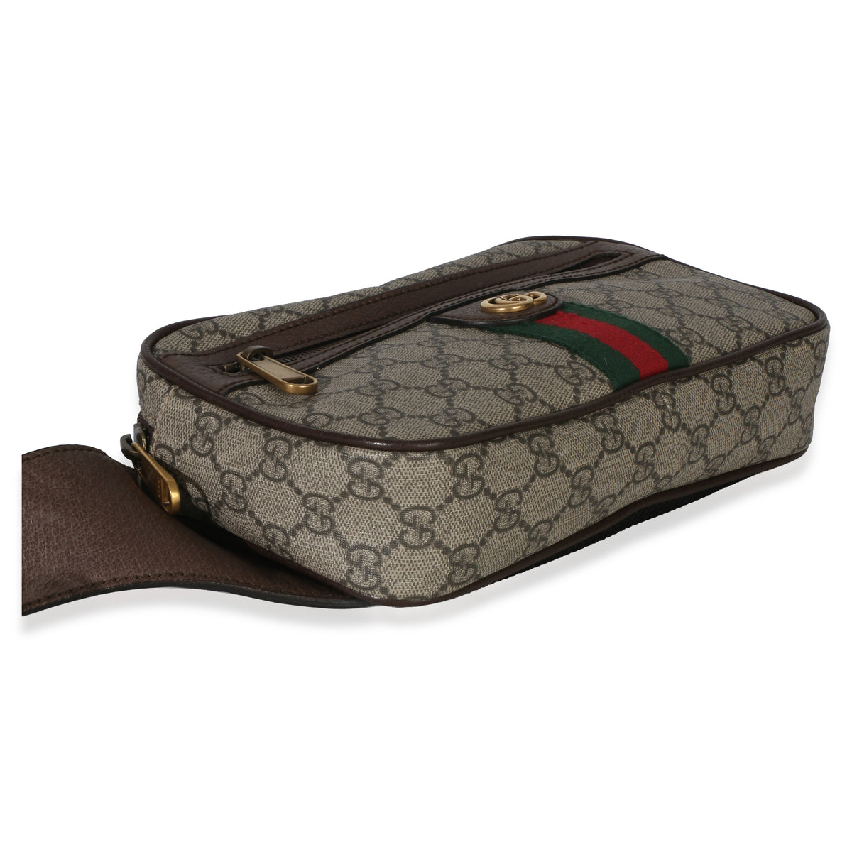 Gucci Brown Soft GG Supreme Monogram Medium Ophidia Belt Bag Handbag 7