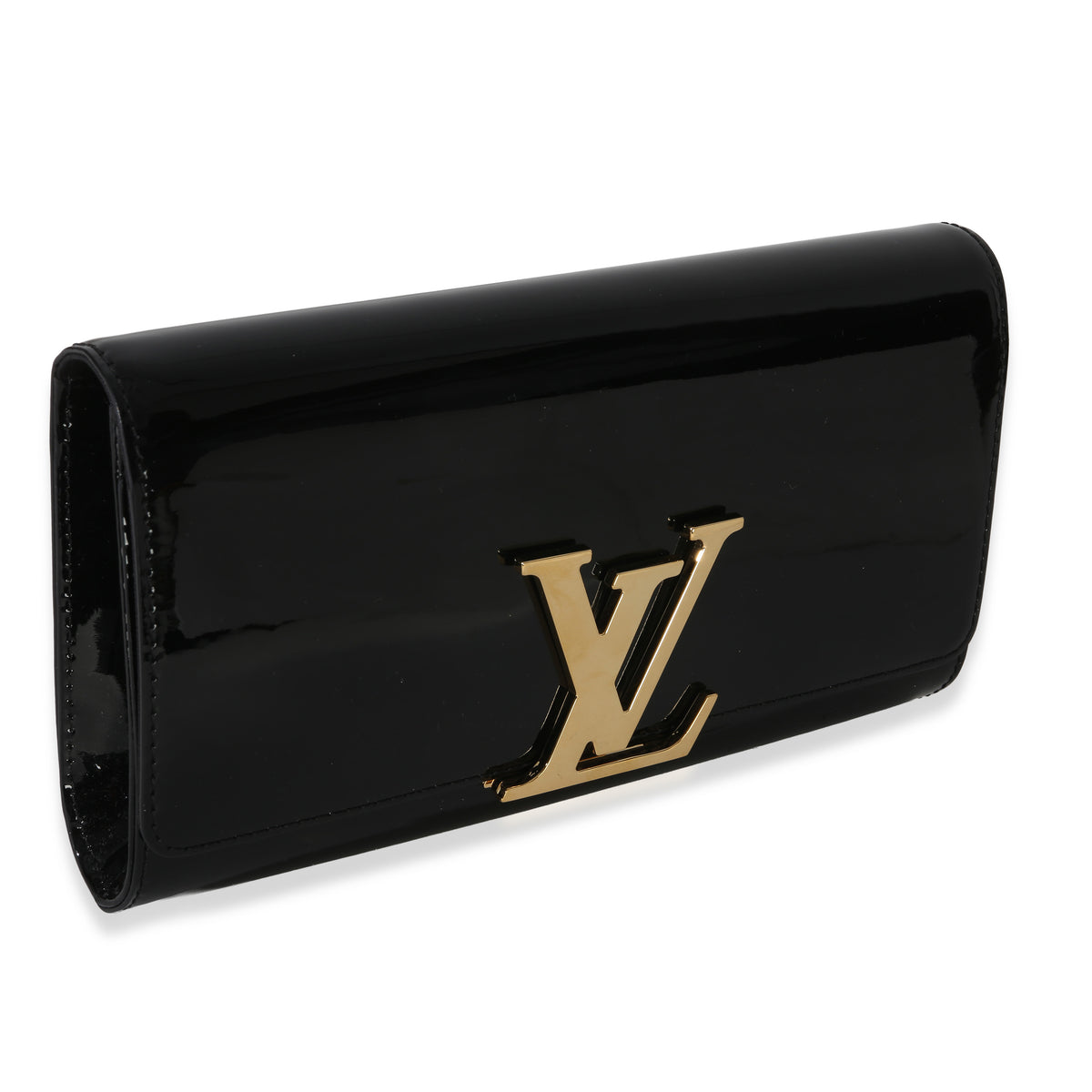 Louis Vuitton Black Patent Louise Clutch Handbag 5