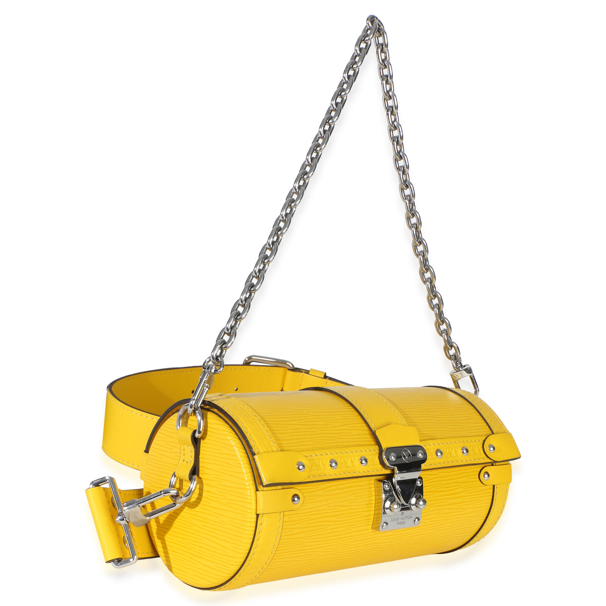 Louis Vuitton Yellow Epi Papillon Trunk Shoulder Bag Handbag 3