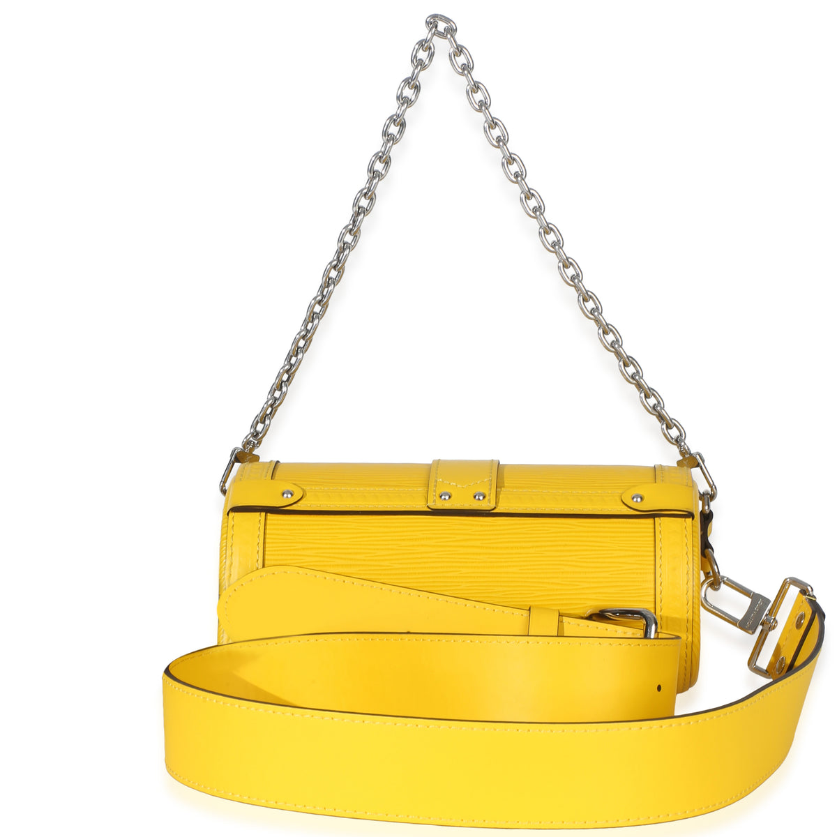 Louis Vuitton Yellow Epi Papillon Trunk Shoulder Bag Handbag 4