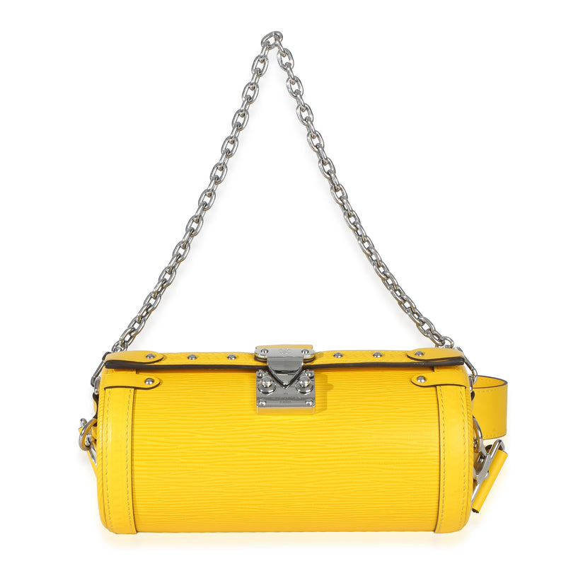 Louis Vuitton Yellow Epi Papillon Trunk Shoulder Bag Handbag fv