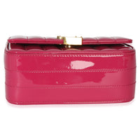 Saint Laurent Pink Patent Matelasse Monogram Small Vicky Chain Bag Handbag 5