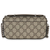 Gucci Beige Ebony GG Supreme Senna Petite GG Top Handle Chain Shoulder Bag Handbag 4
