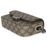 Gucci Beige Ebony GG Supreme Senna Petite GG Top Handle Chain Shoulder Bag Handbag 6