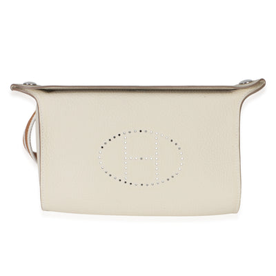 Hermès Blanc Gold Craie Togo Videpoches Bag Handbag id