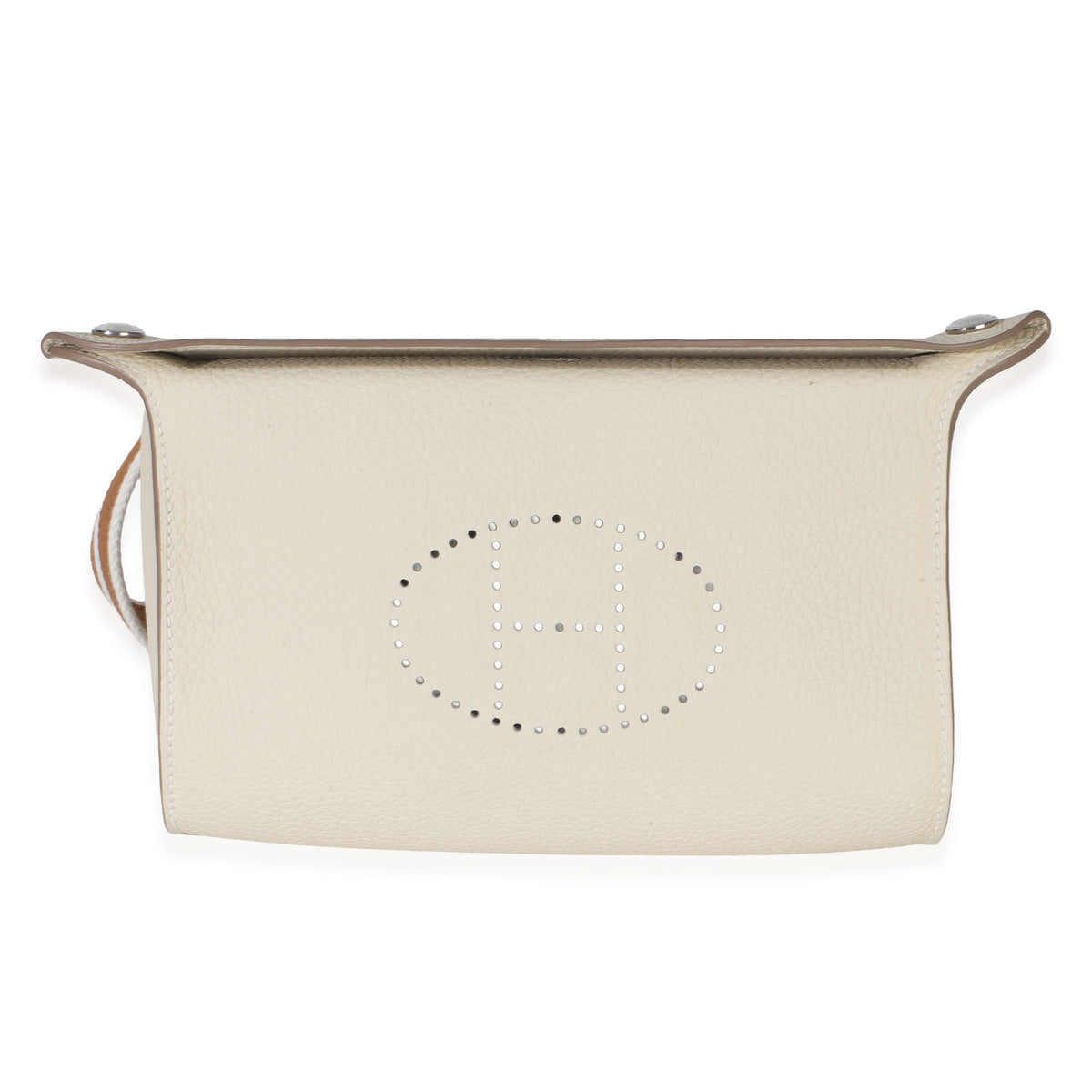 Hermès Blanc Gold Craie Togo Videpoches Bag Handbag id