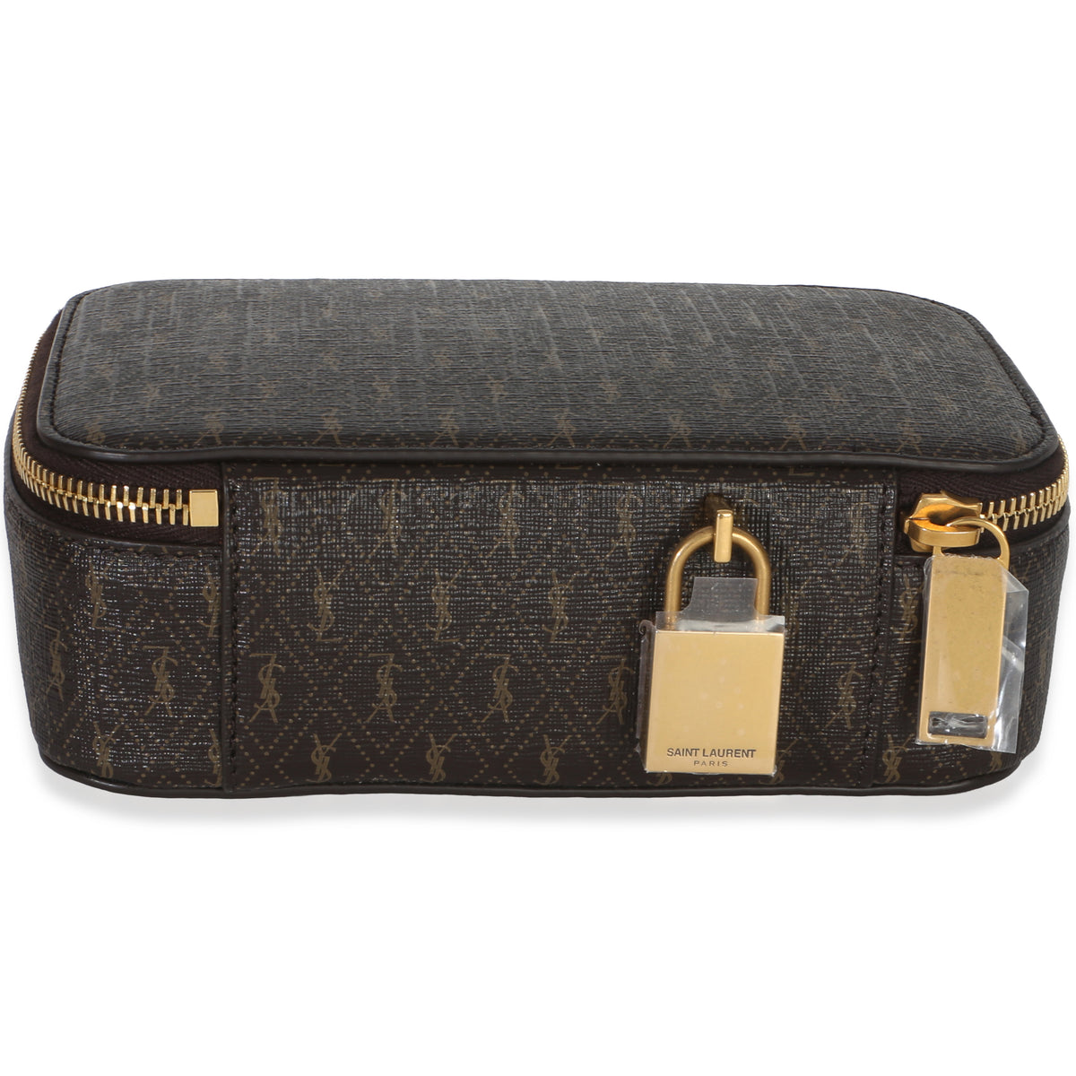 Saint Laurent Brown Le Monogramme Jewelry Box Case Handbag 4