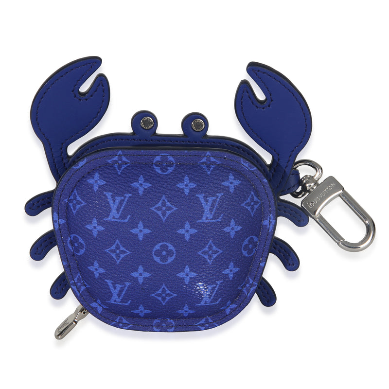 Louis Vuitton Bleu Indigo Monogram Canvas Crab Bag Charm fv