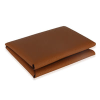Hermès Gold Epsom Calvi Duo Card Case Wallet 7