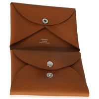 Hermès Gold Epsom Calvi Duo Card Case Wallet 8
